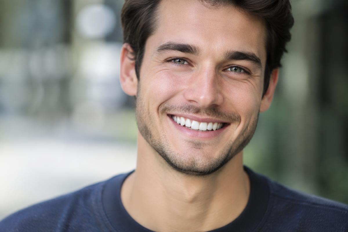 Natural-looking smile